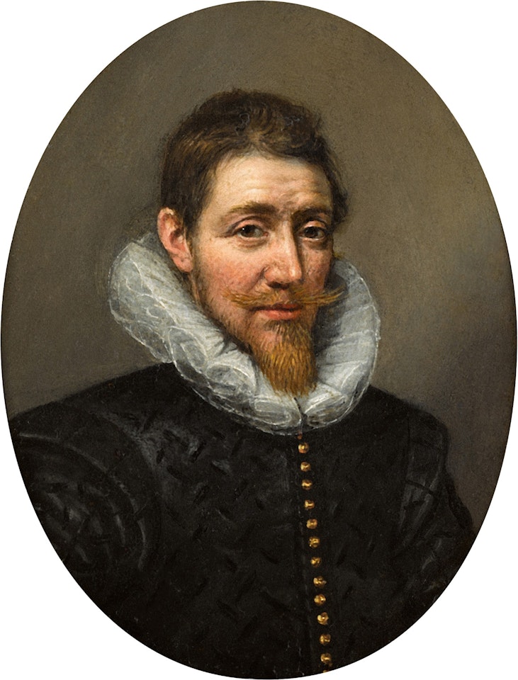 Portrait of a gentleman, bust-length, said to be Wouter Crabeth by Dutch School