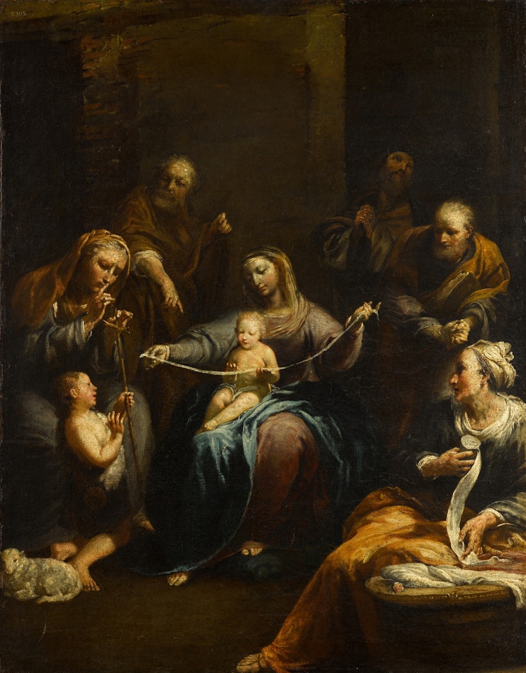 The Holy Family with Saint Joachim, Saint Anne, Saint Elisabeth and Saint John the Baptist by Giuseppe Maria Crespi