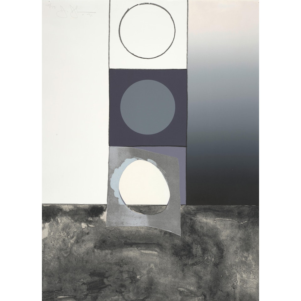Fragment - According to What - Bent Stencil by Jasper Johns