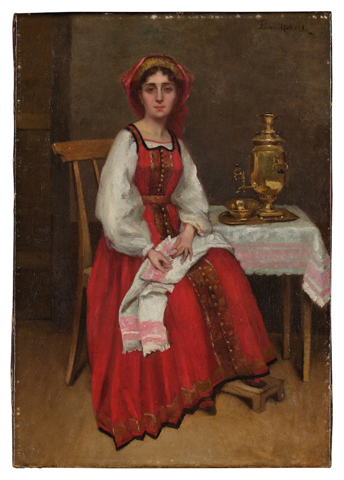 Femme au samovar by Paul Désiré Trouillebert