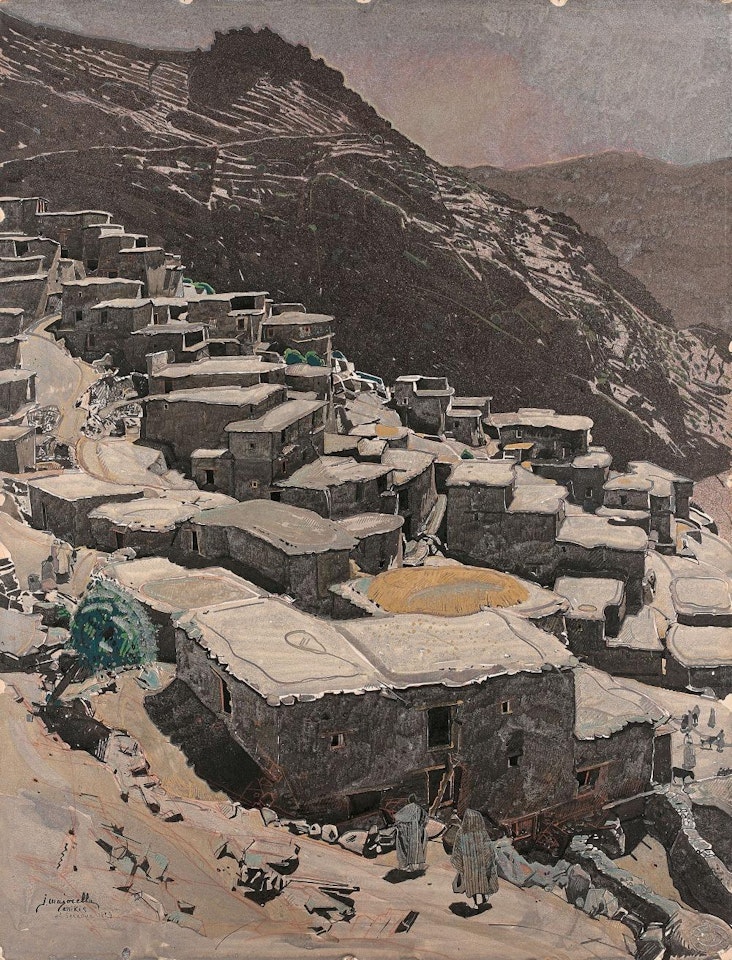 Contre-jour, Assikis, vallée du Haut Sexaoua by Jacques Majorelle