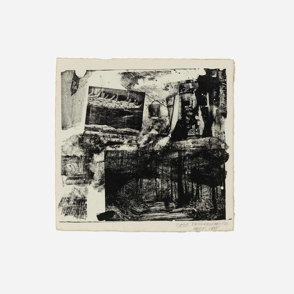 Plank (from the Rauschenberg: XXXIV Drawings for Dante's Inferno portfolio) by Robert Rauschenberg