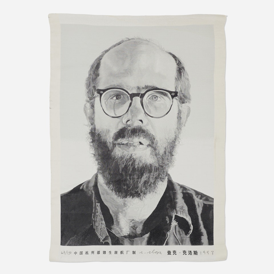 Self-portrait (tapestry), Chuck Close : Auction Prices & Indices: LiveArt