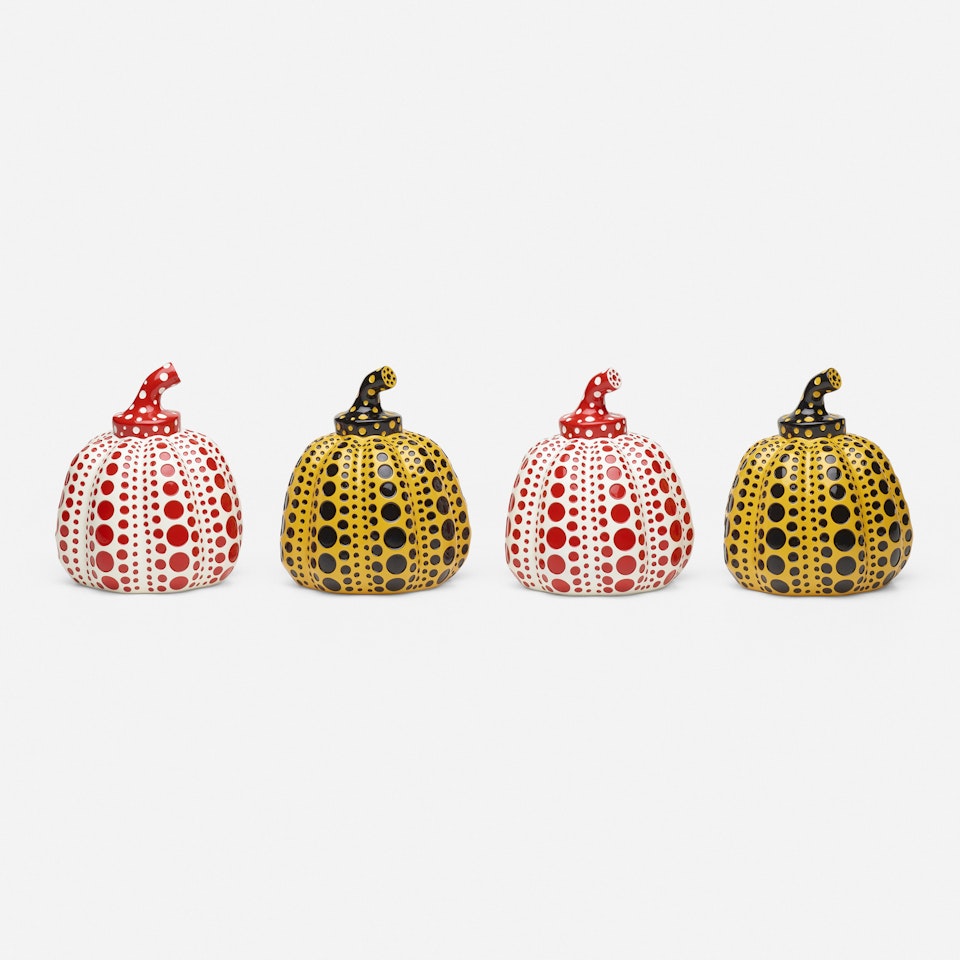Pumpkins, set of four by Yayoi Kusama