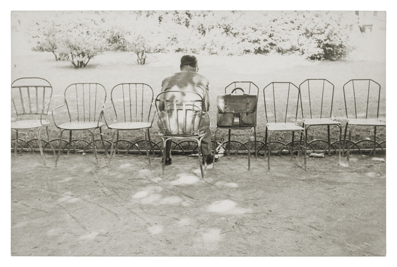 Paris (Man Seated In Park With Briefcase) by Robert Frank