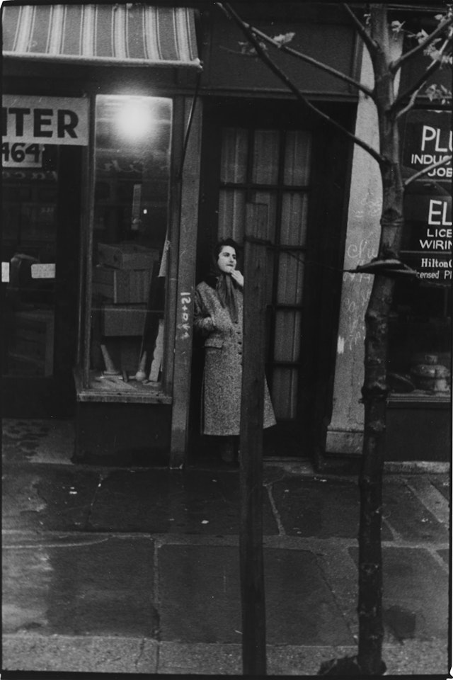 "From The Bus NYC" (Woman In Doorway) by Robert Frank