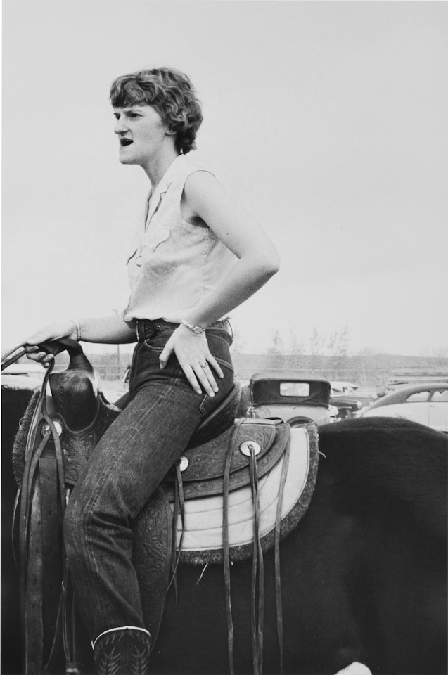 "Wyoming" (Woman on Horseback, Casper) by Robert Frank