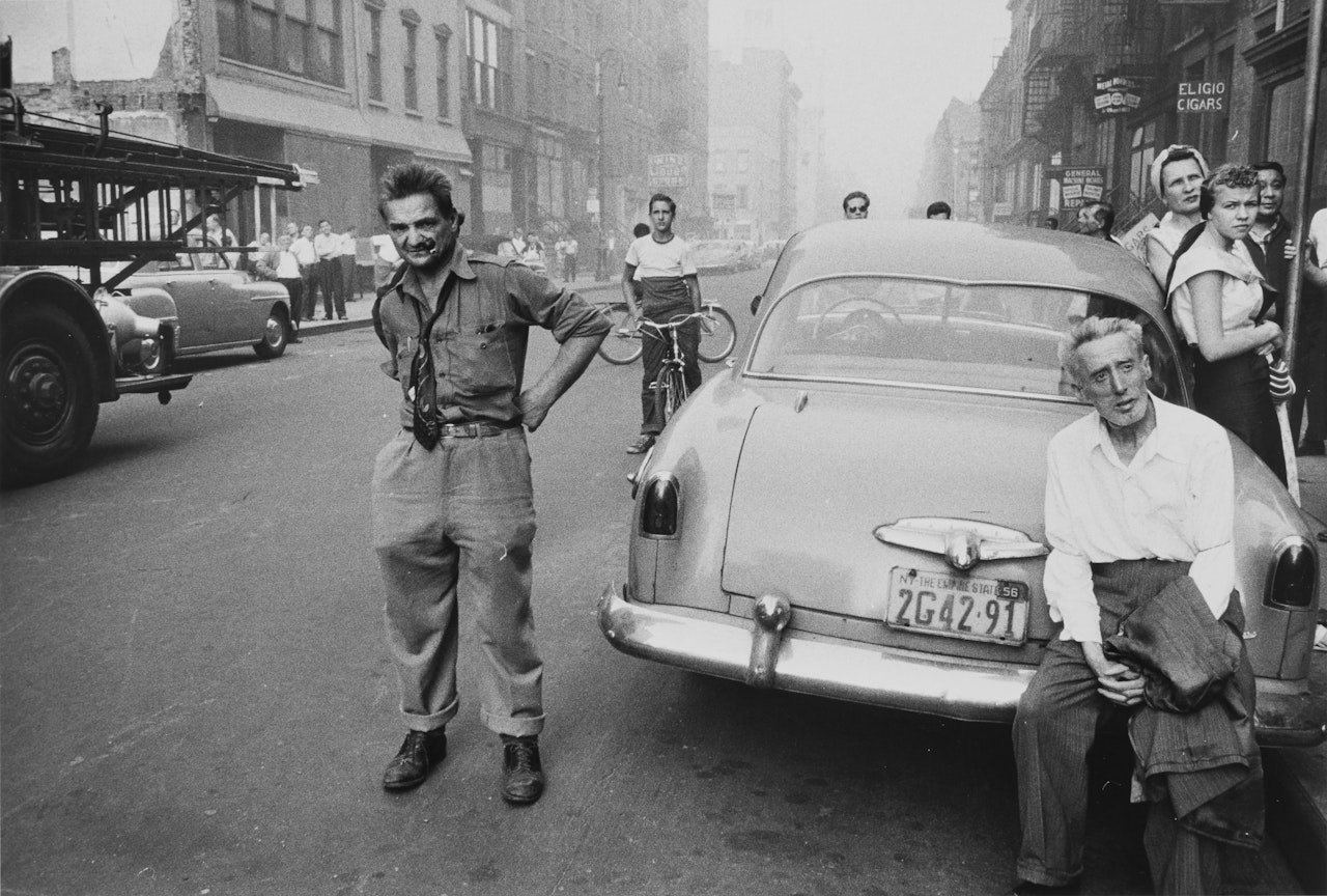 "Wanamaker Fire NYC" (East 10th Street and Astor Place) by Robert Frank