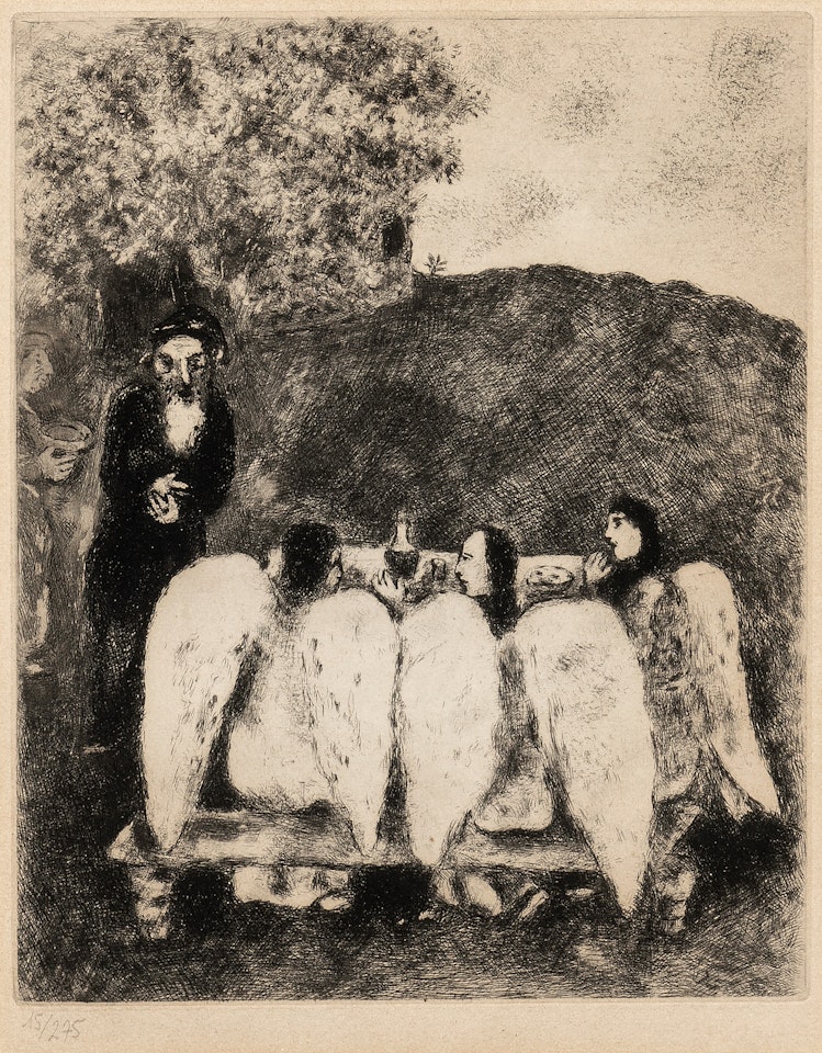 Abraham et les Trois Anges by Marc Chagall