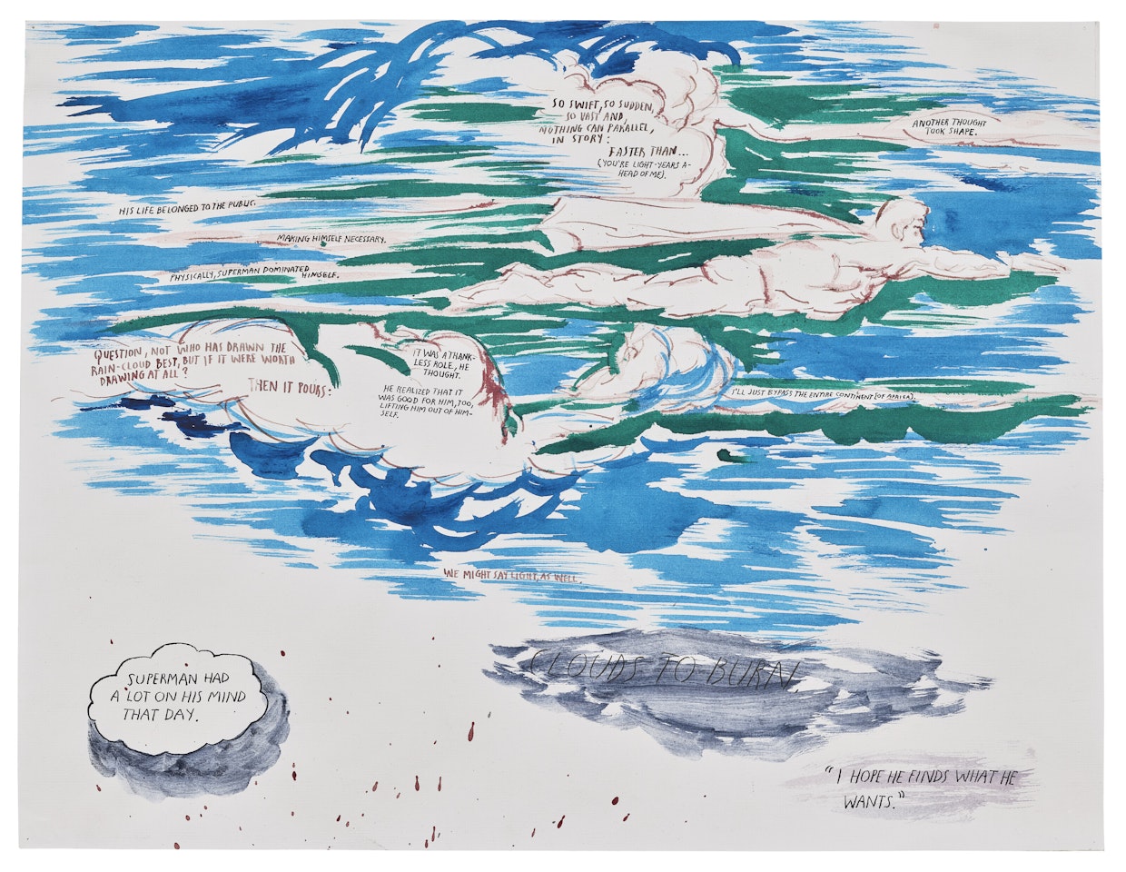 No Title (So Swift / His Life Belonged) by Raymond Pettibon