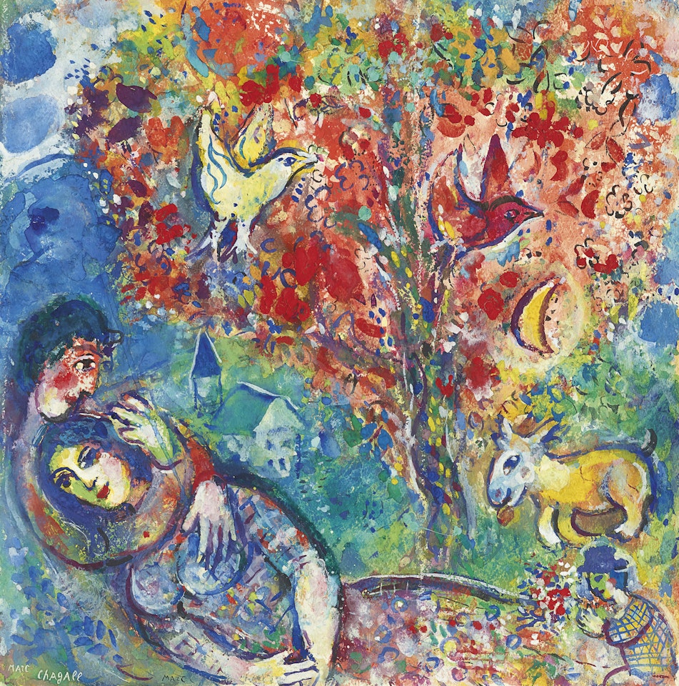 Couple sous l’arbre ou Les amoureux by Marc Chagall