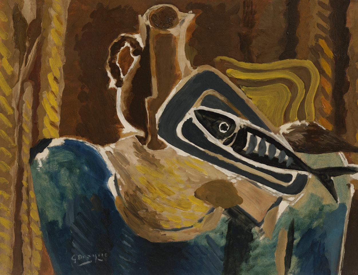 Pichet et poisson by Georges Braque