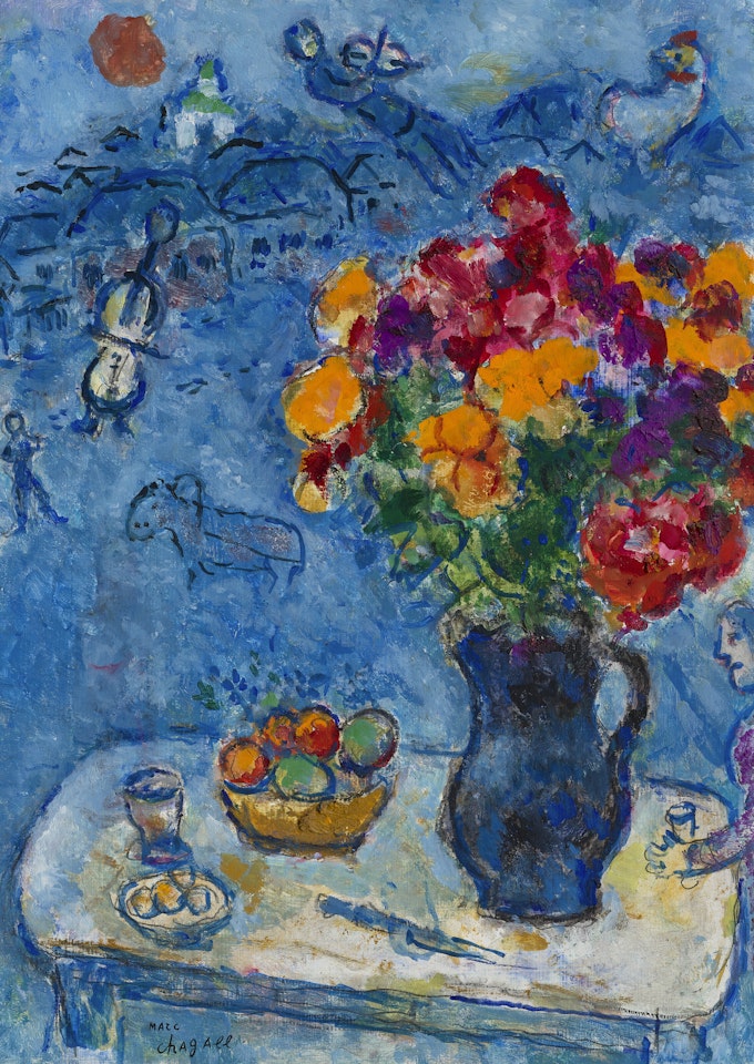 Sur la table by Marc Chagall