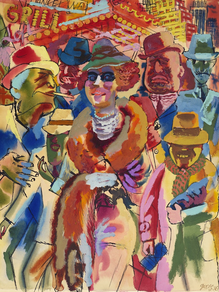 Broadway (recto); Havana cigars (verso) by George Grosz
