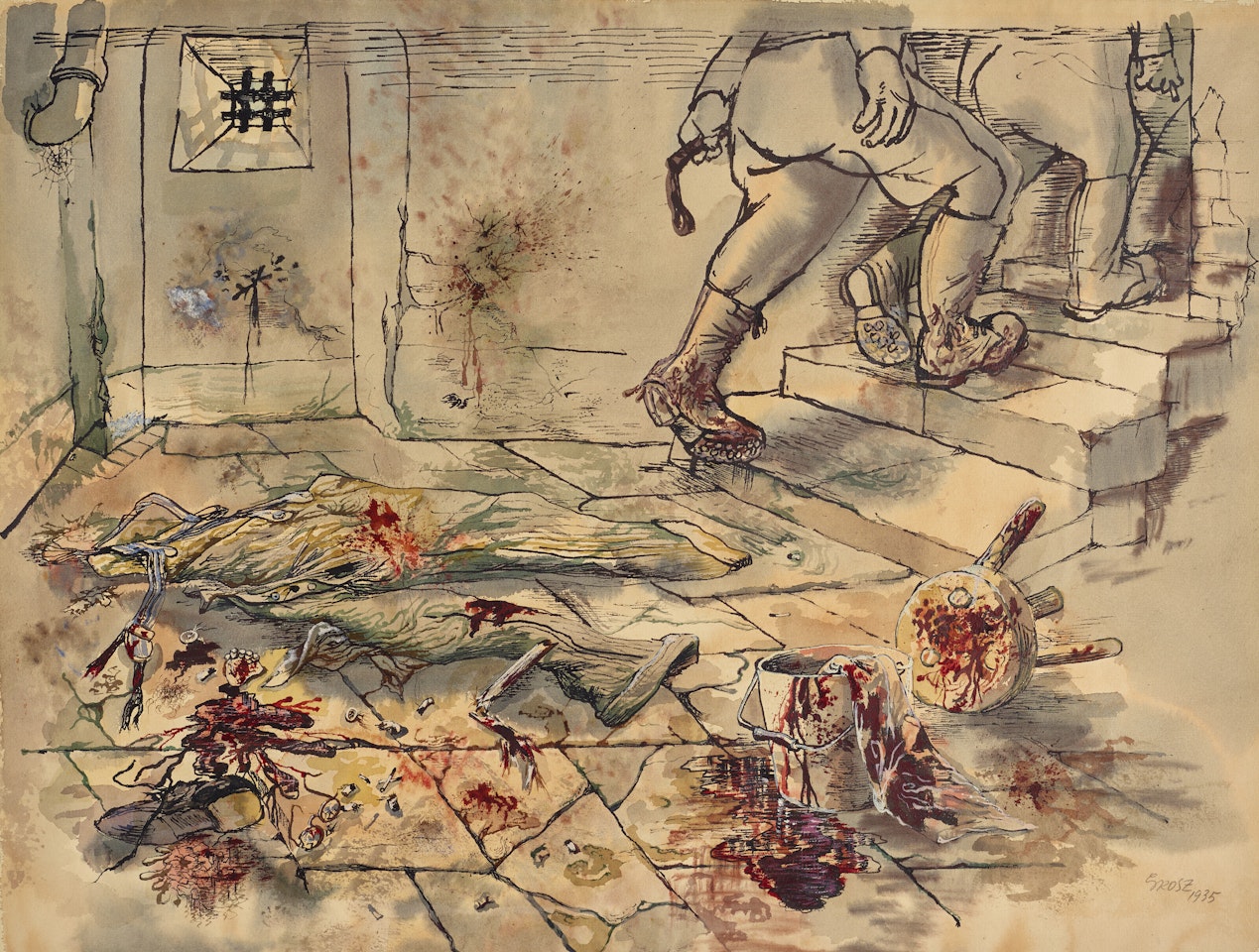 Nach dem Verhör by George Grosz