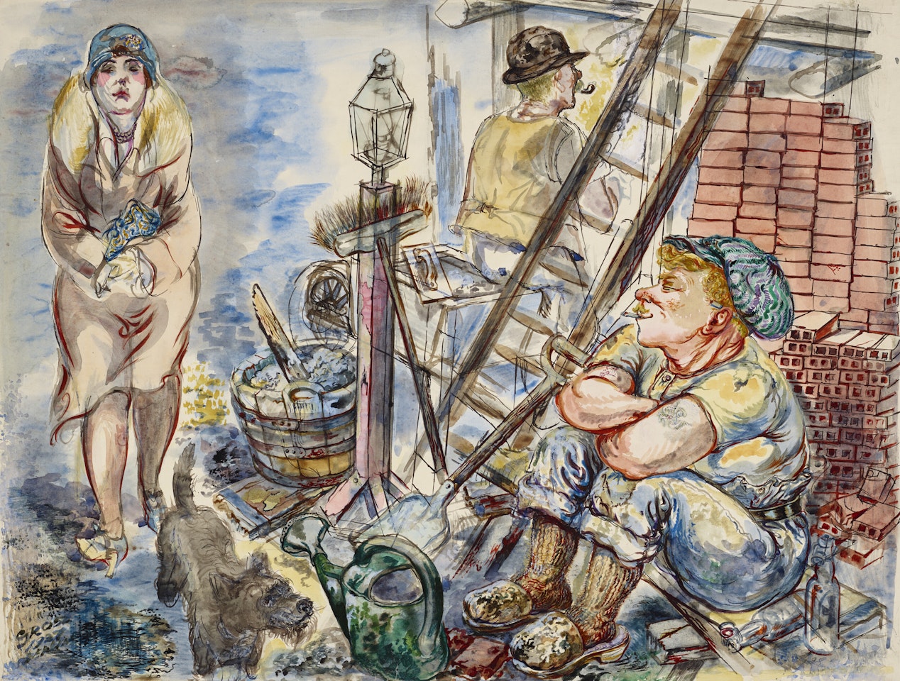 Schlangenhaut und Pantinen by George Grosz