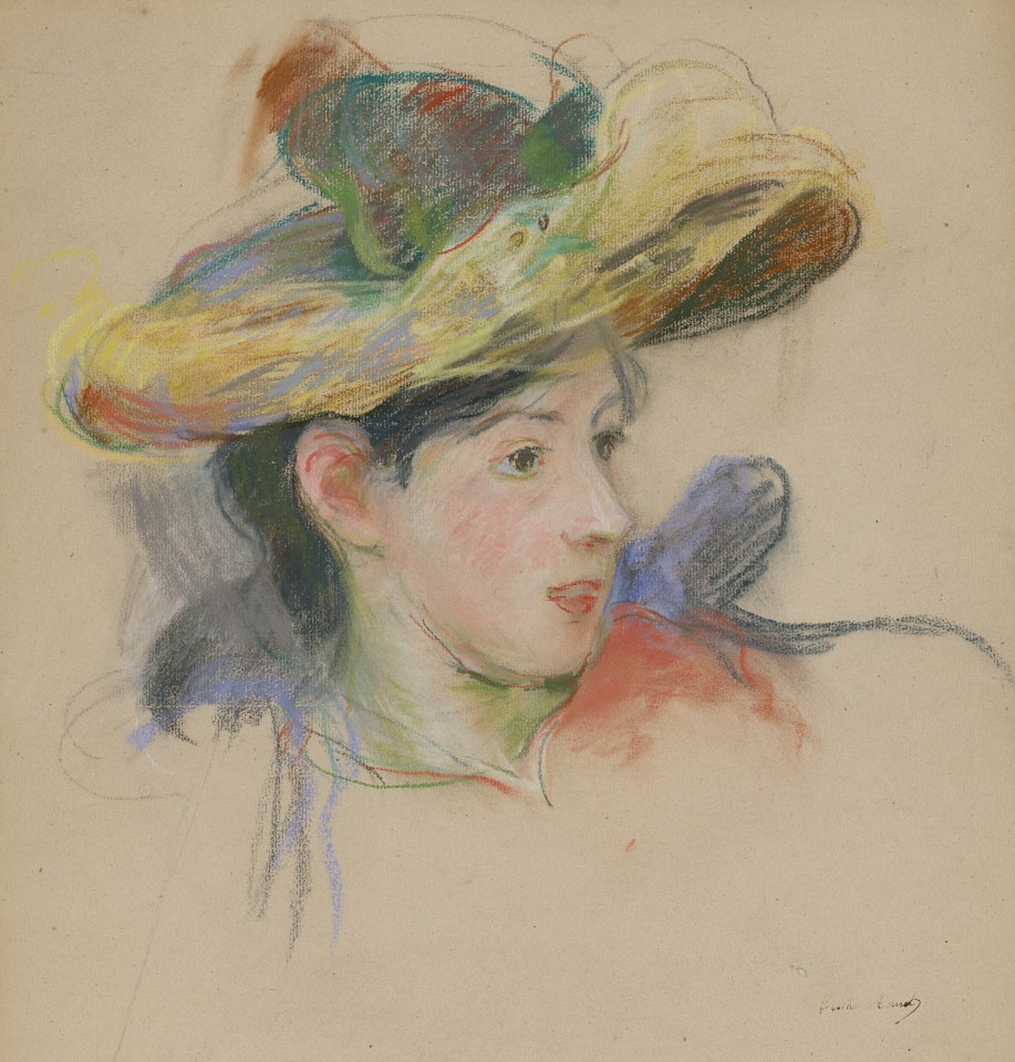 Jeanne Pontillon au chapeau by Berthe Morisot