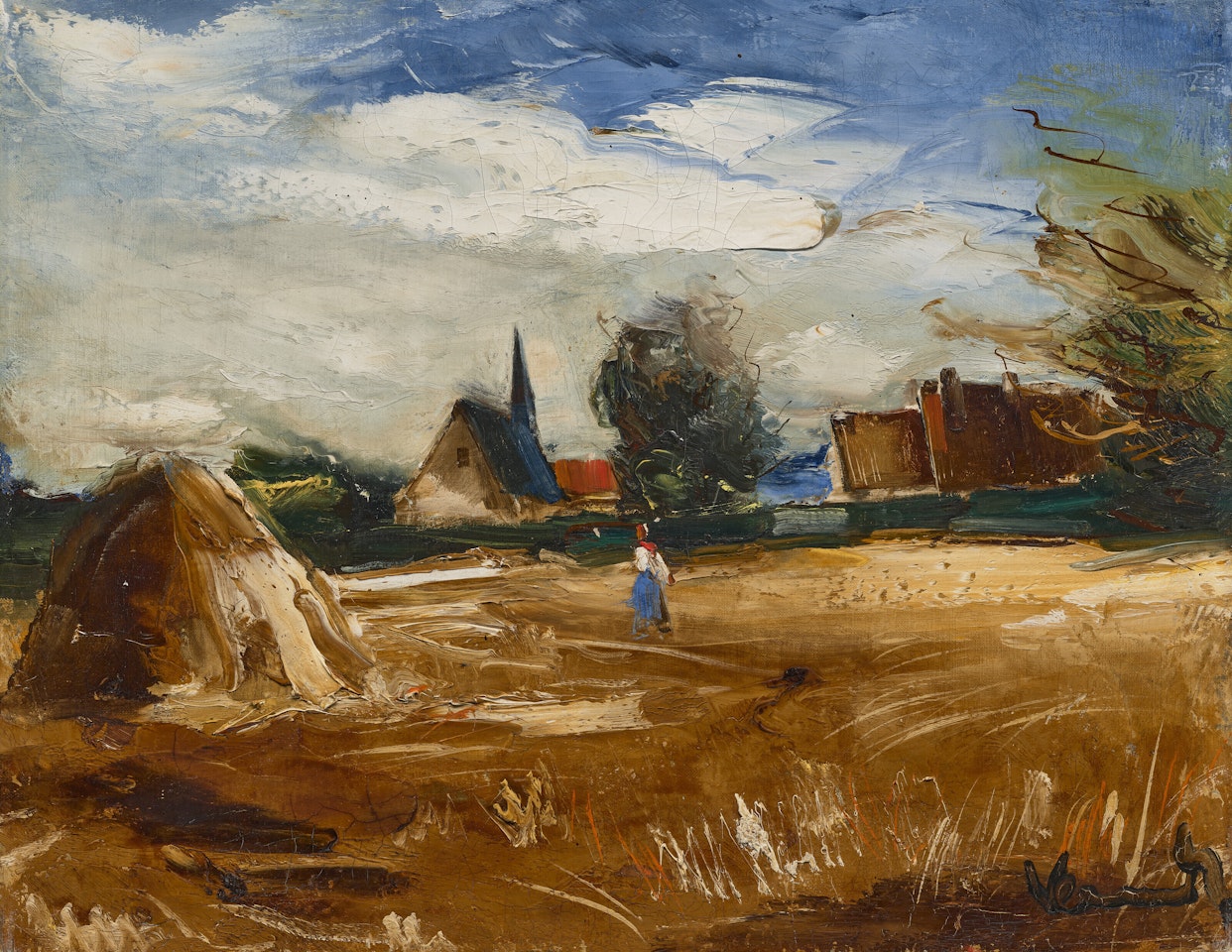 Le village de la moisson by Maurice de Vlaminck