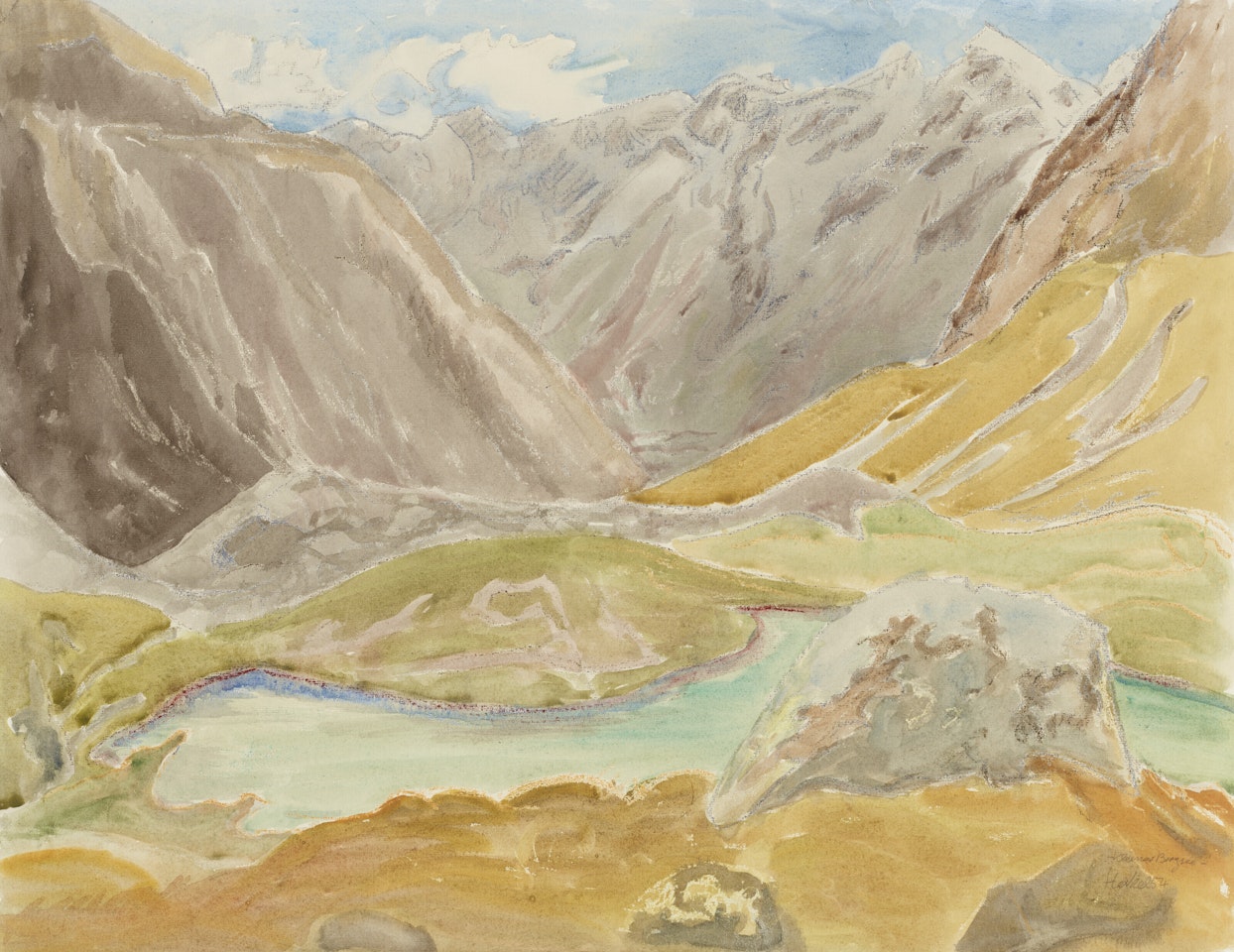 Kleiner Bergsee by Erich Heckel