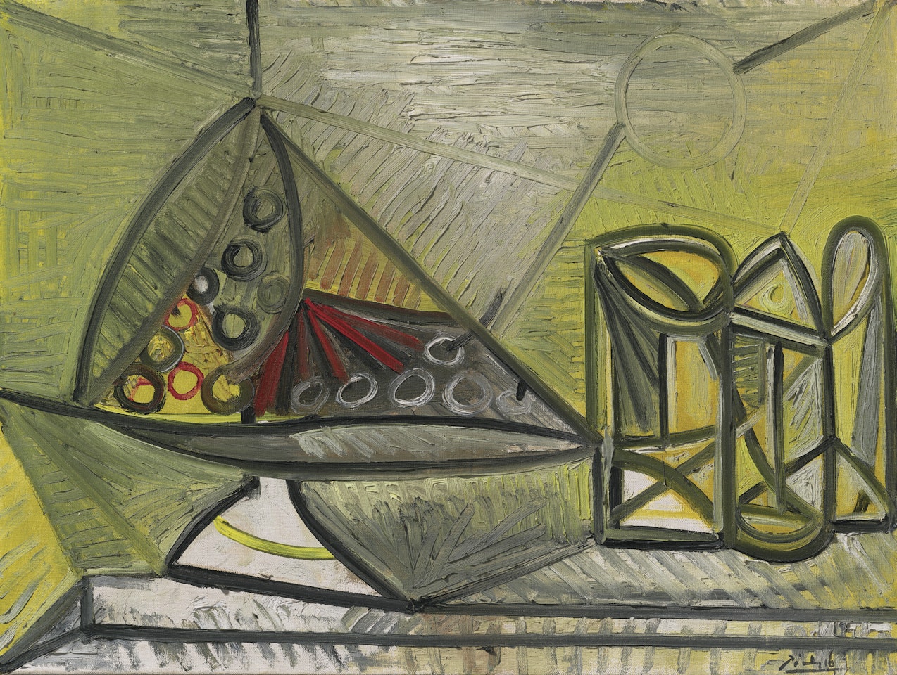 Compotier et verres by Pablo Picasso