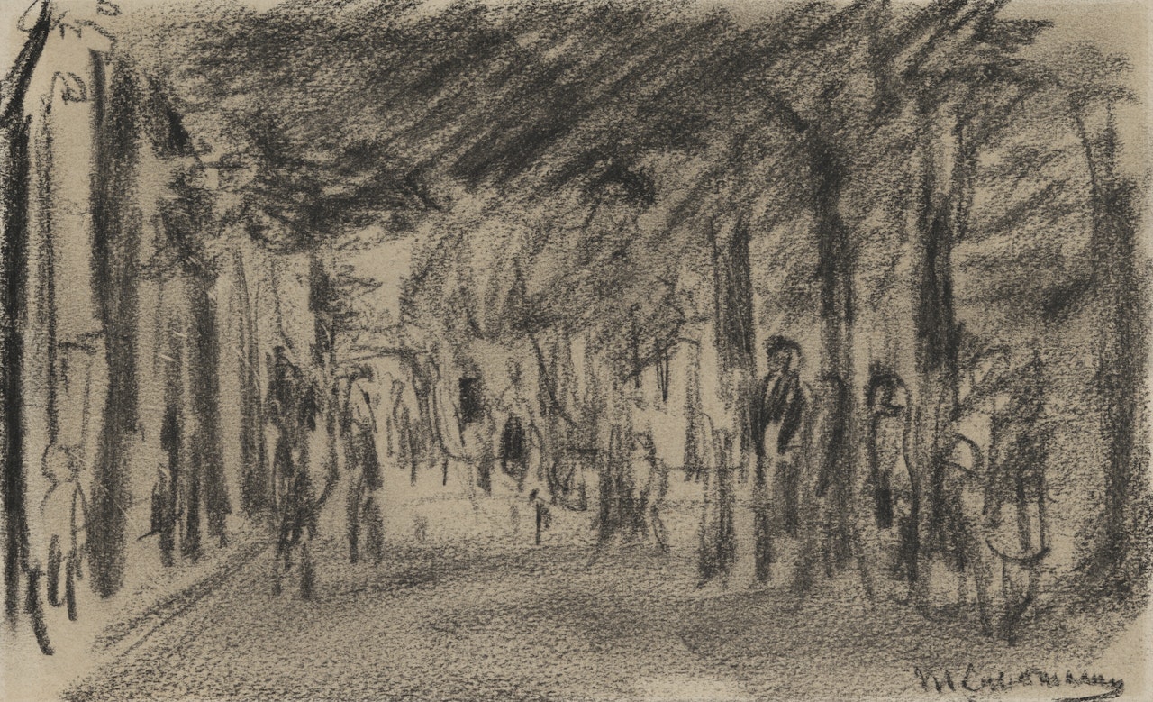 Straßenszene mit Figuren by Max Liebermann