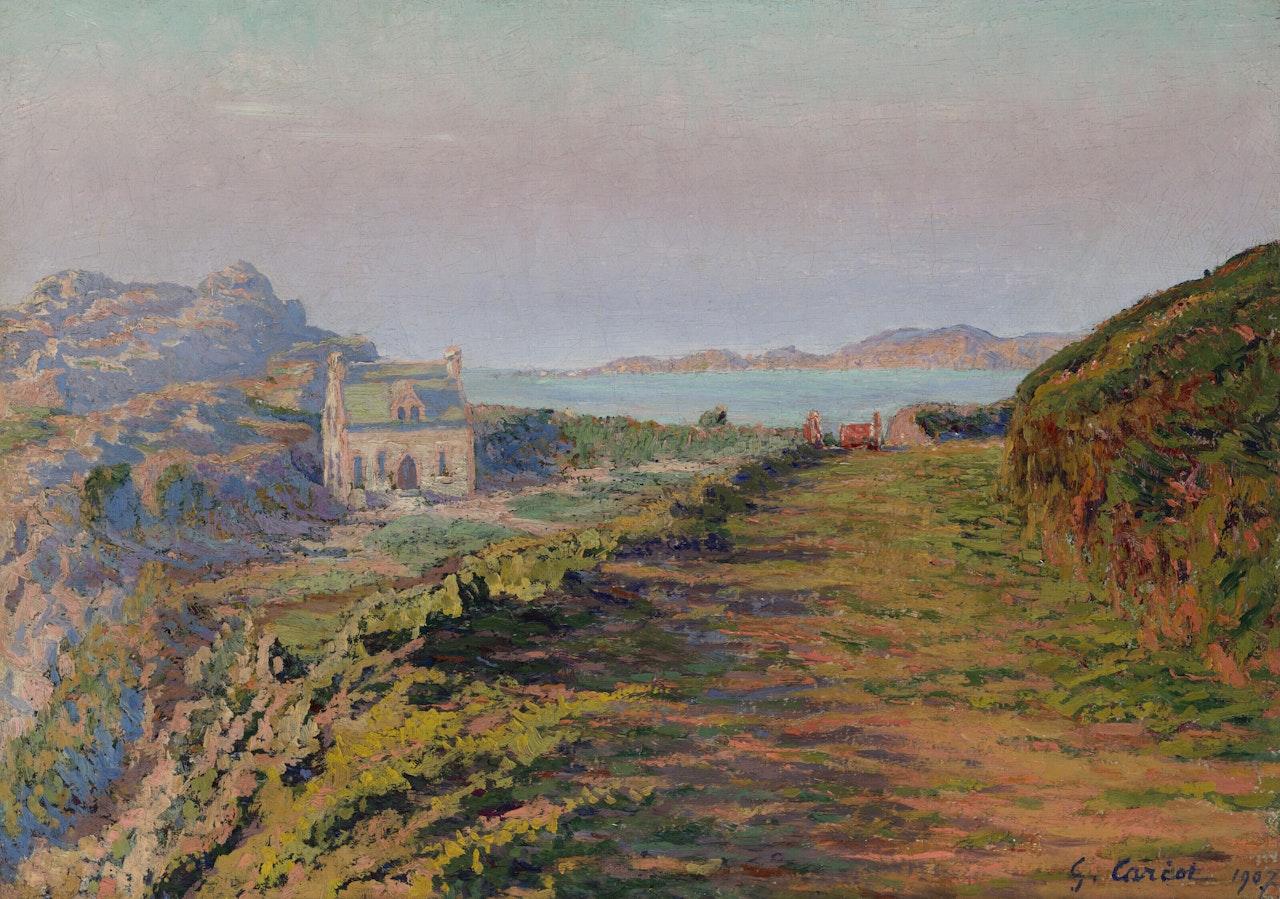 Maison Pen ar C'hastel à la pointe du Château, Perros-Guirrec by Gustave Cariot