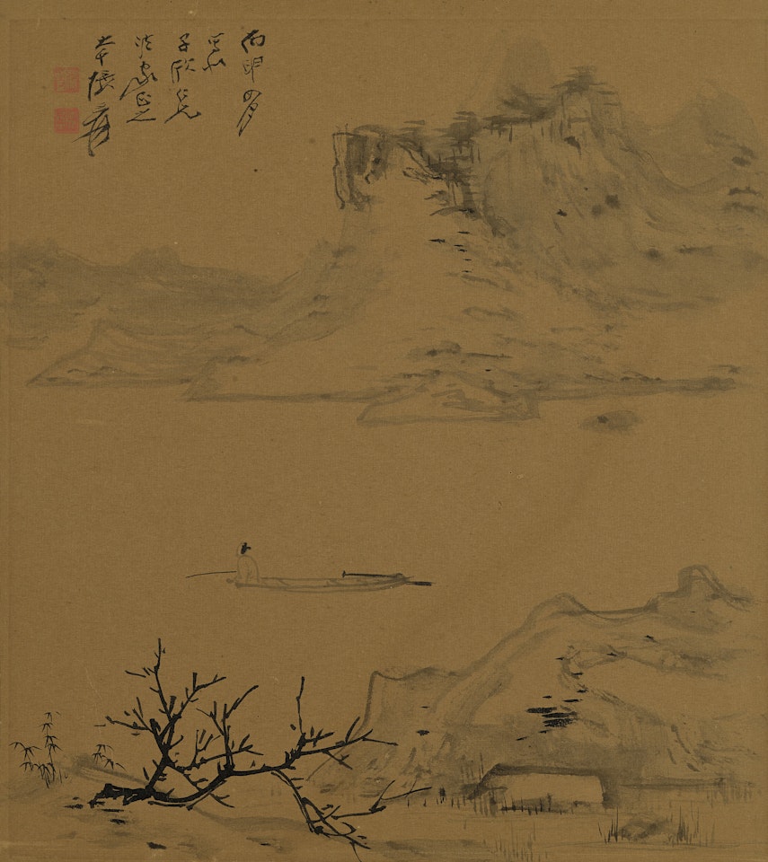 Sailing alone by Zhang Daqian