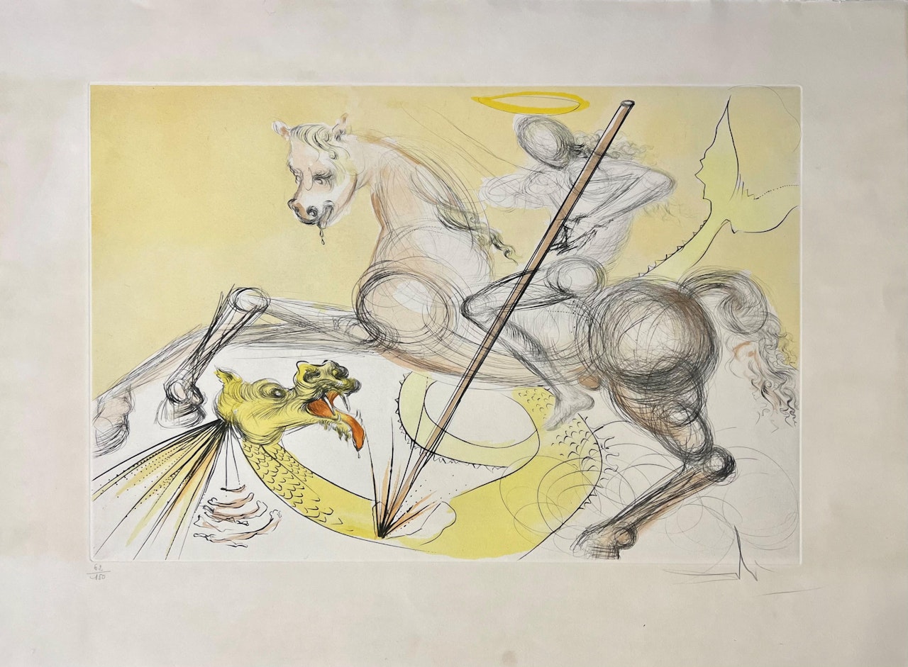 SAINT GEORGE ET LE DRAGON by Salvador Dali