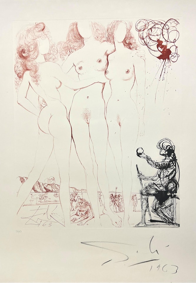 LE JUGEMENT DE PARIS, - by Salvador Dali
