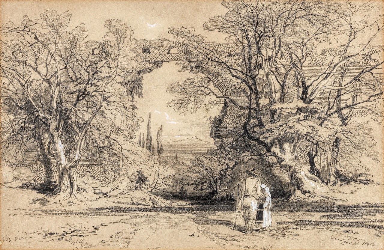 ' Villa Adriana ' (Hadrian's Villa) by Edward Lear