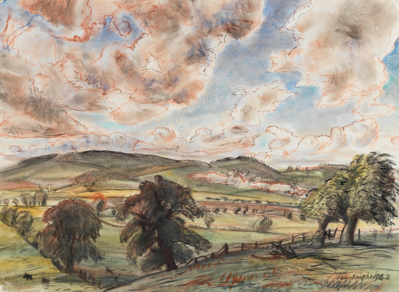 Windy landscape by Laura Knight