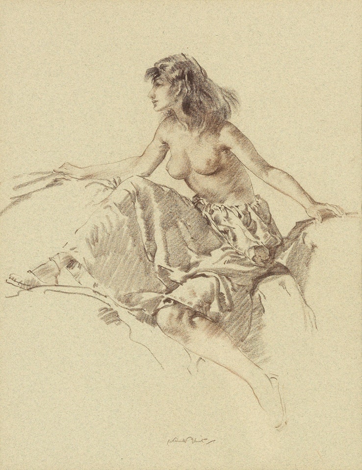 Seated model by William Russell Flint