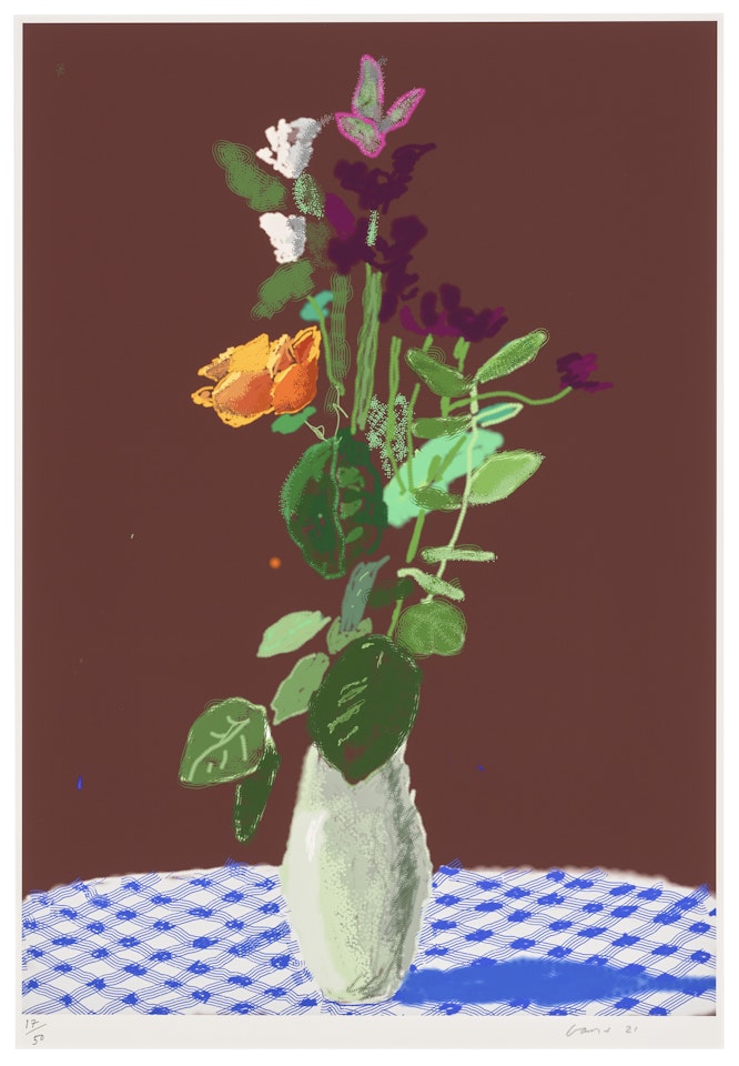 7th March , More Flowers on a Table by David Hockney
