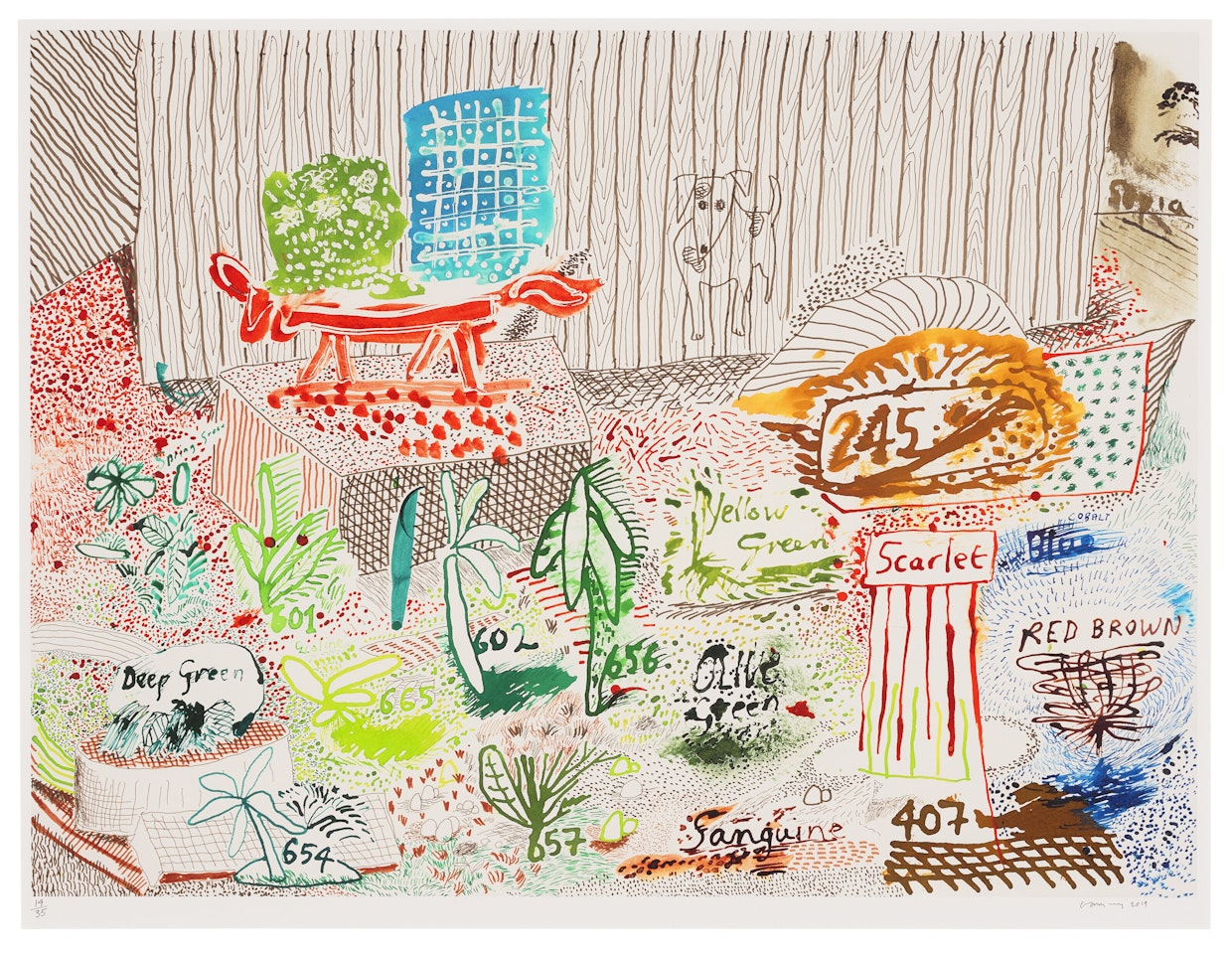 Ink Test, 19th to 21st March by David Hockney