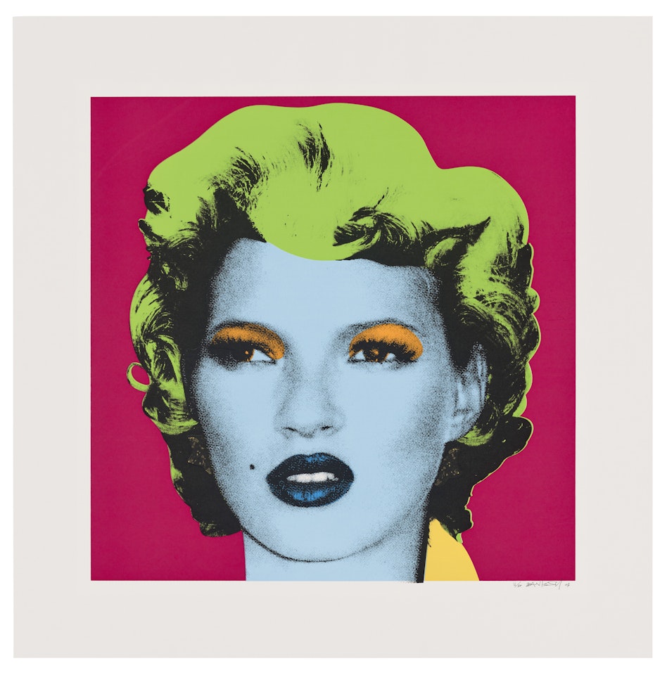 Kate Moss: Red, Hair Lime Green by Banksy