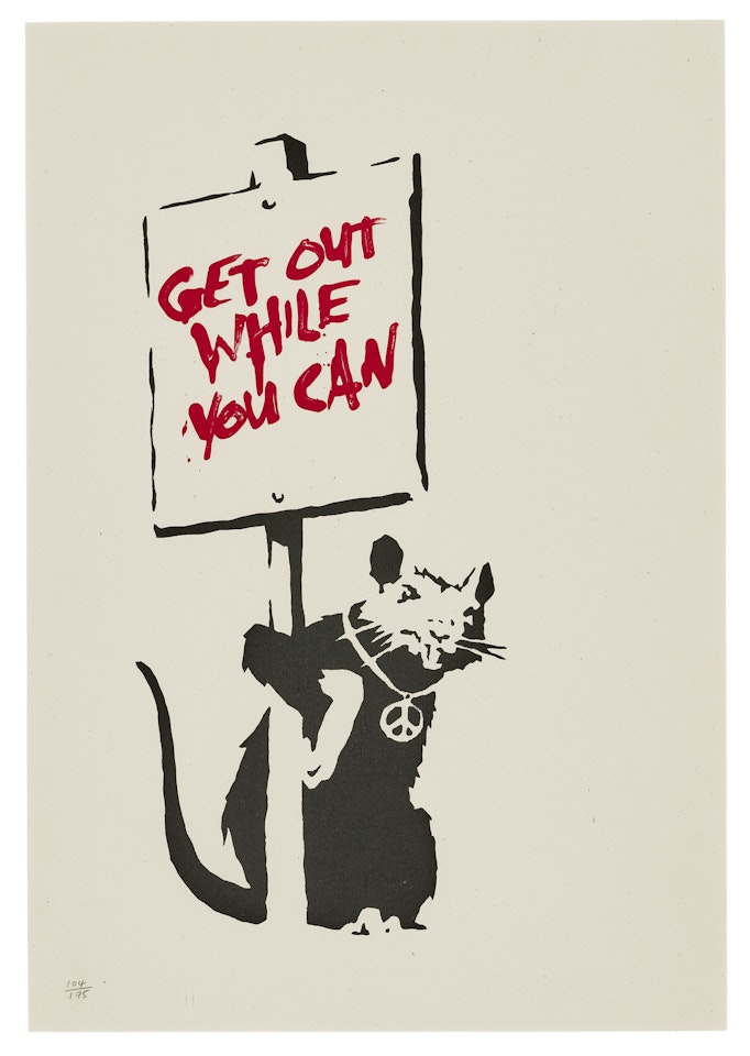 Get out while you can by Banksy