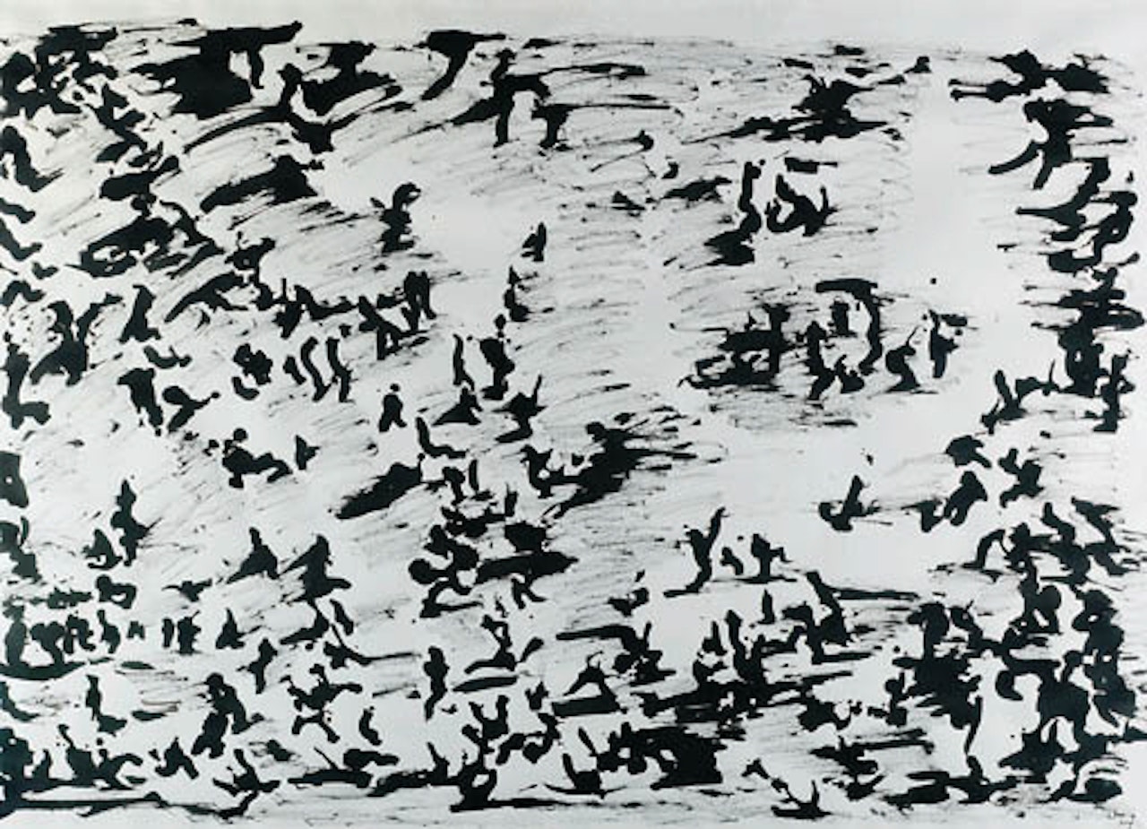 Untitled, noir et blanc by Henri Michaux