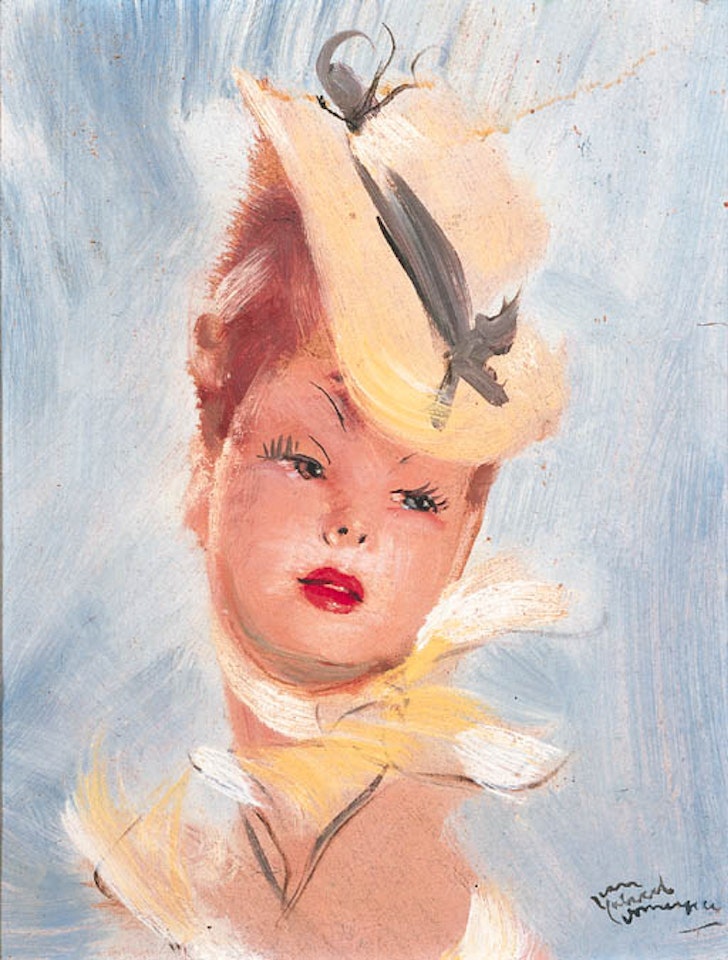 Julia au chapeau by Jean Gabriel Domergue