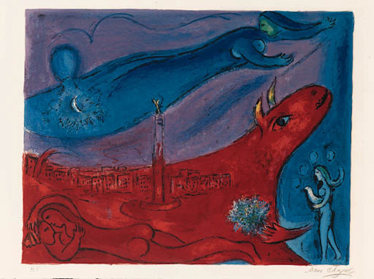 La Bastille by Marc Chagall