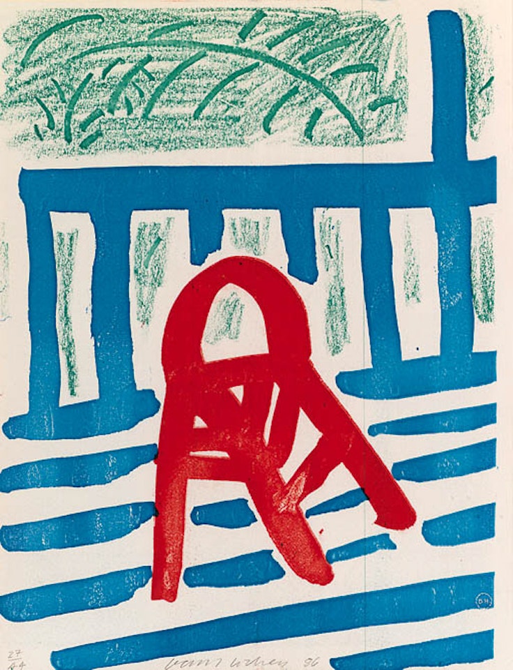 The Red Chair by David Hockney