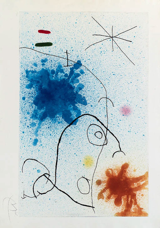 La petite fille devant la mer by Joan Miró
