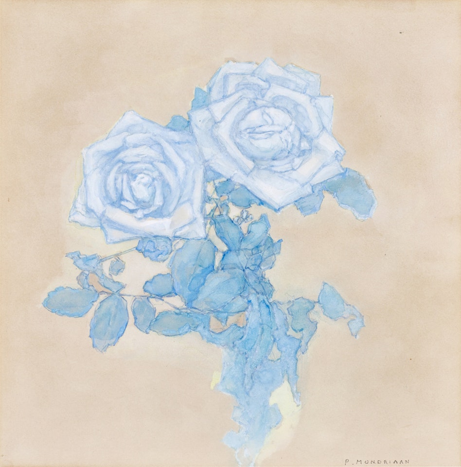 Deux roses by Piet Mondrian