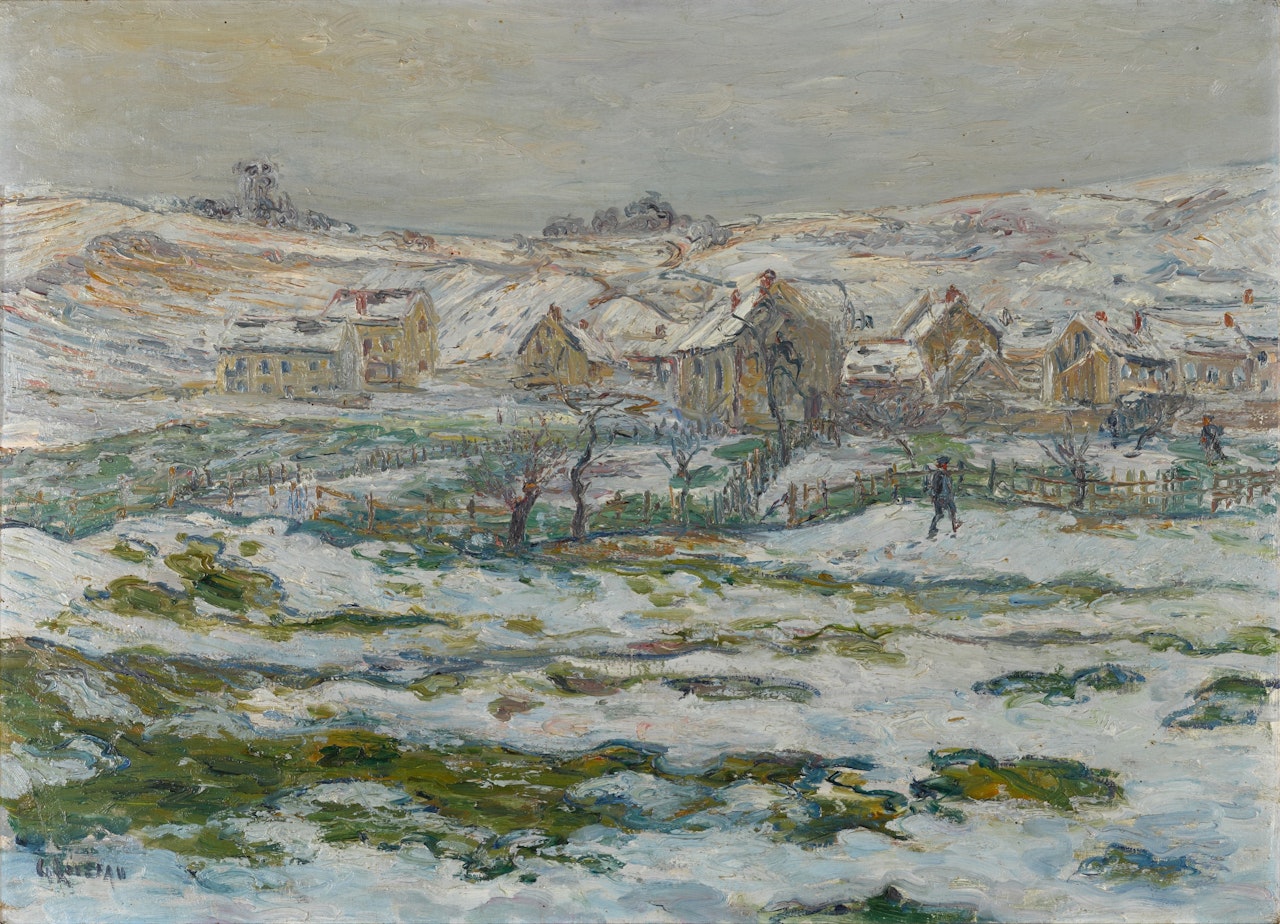 Le dégel, la côte des Sablons, Hédouville by Gustave Loiseau