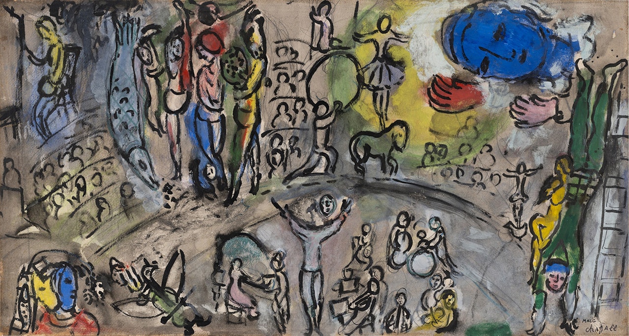 Esquisse pour le 'Grand Cirque by Marc Chagall