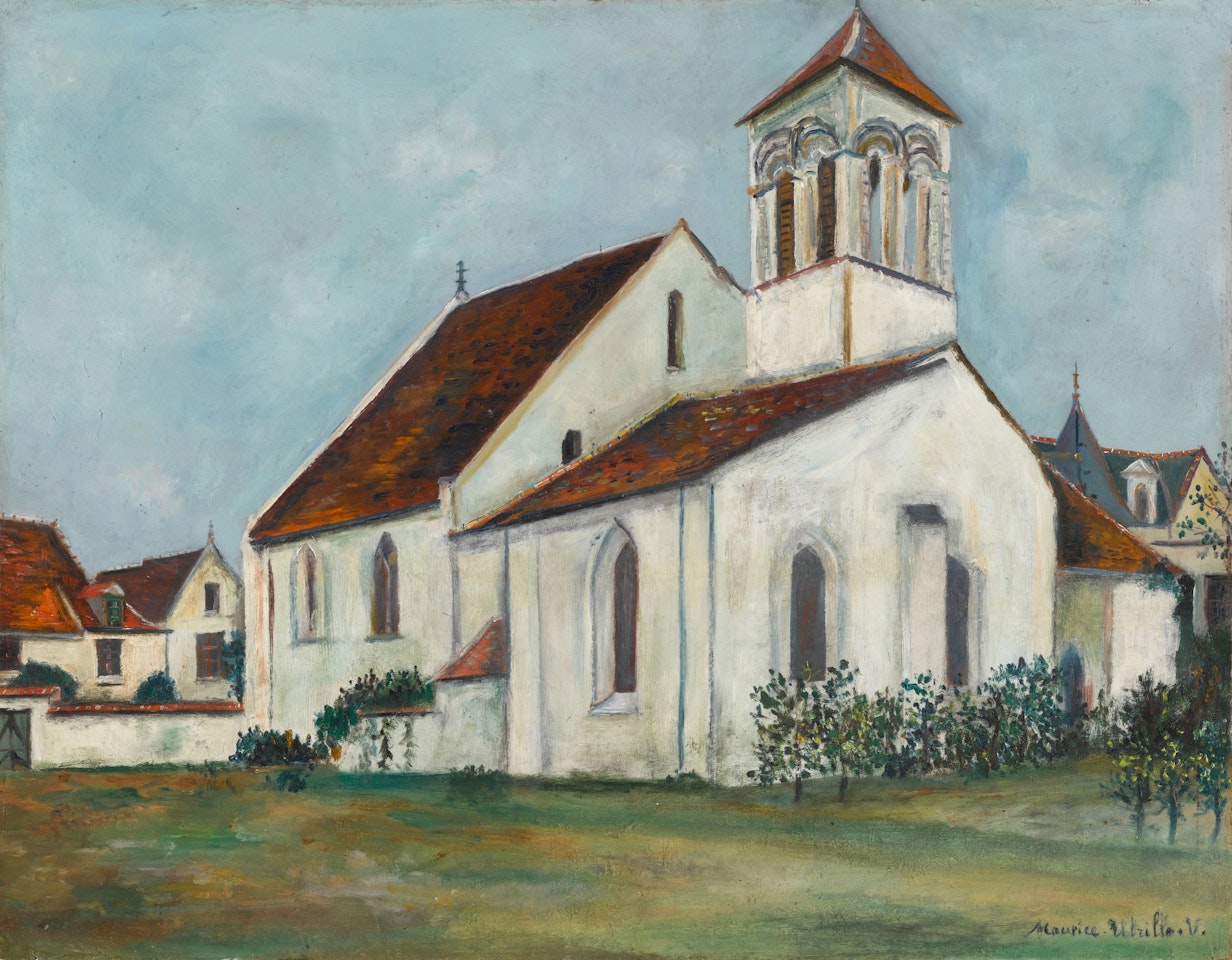 L'Église Saint-Laurent, Beaulieu-les-Loches (Indre-et-Loire) by Maurice Utrillo