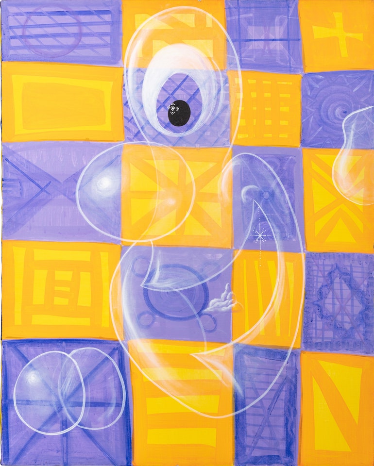 Checkerboard Ghost by Kenny Scharf