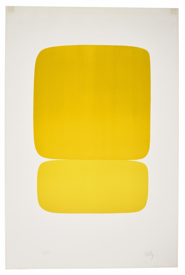Yellow over Yellow, No. 22 from Suite of Twenty-seven Color Lithographs by Ellsworth Kelly