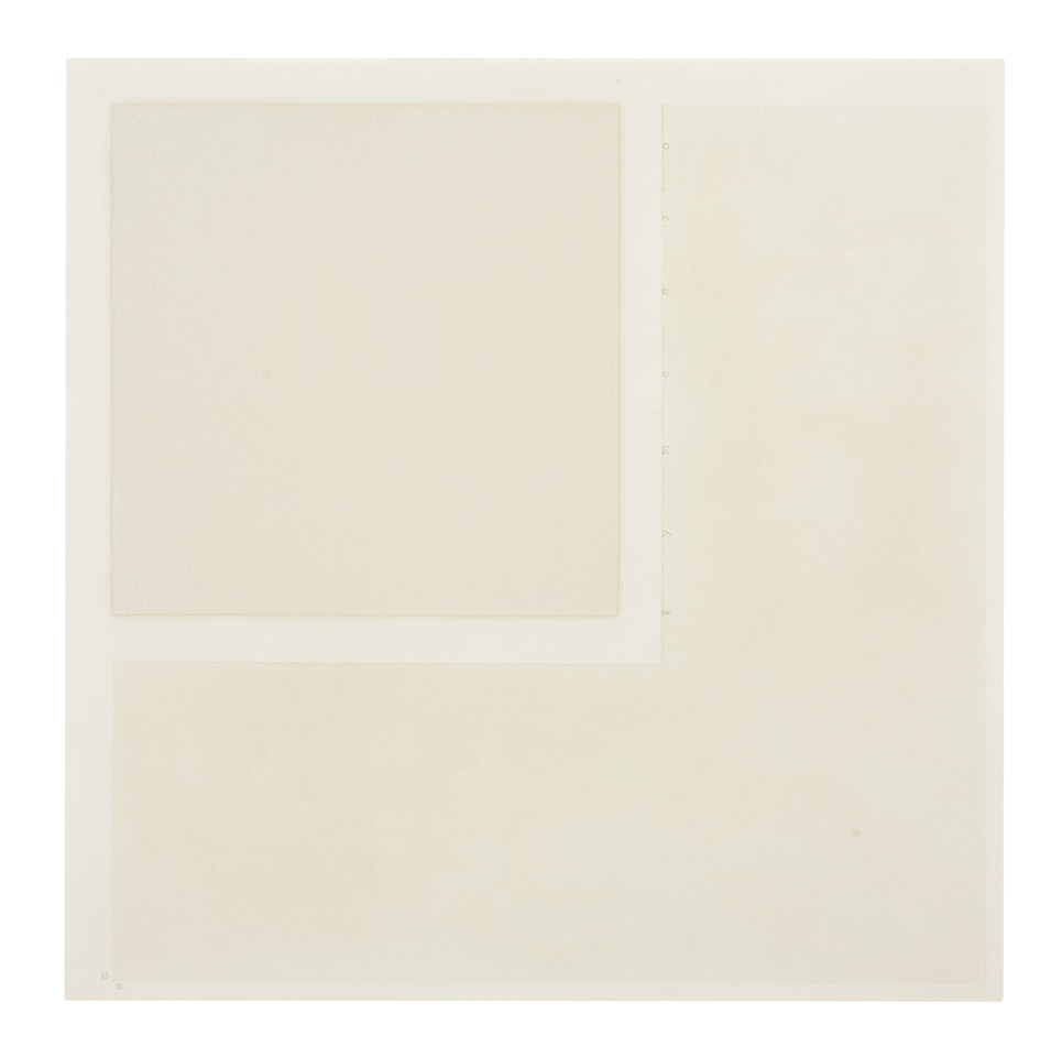 Four Aquatints and One Etching: one print by Robert Ryman