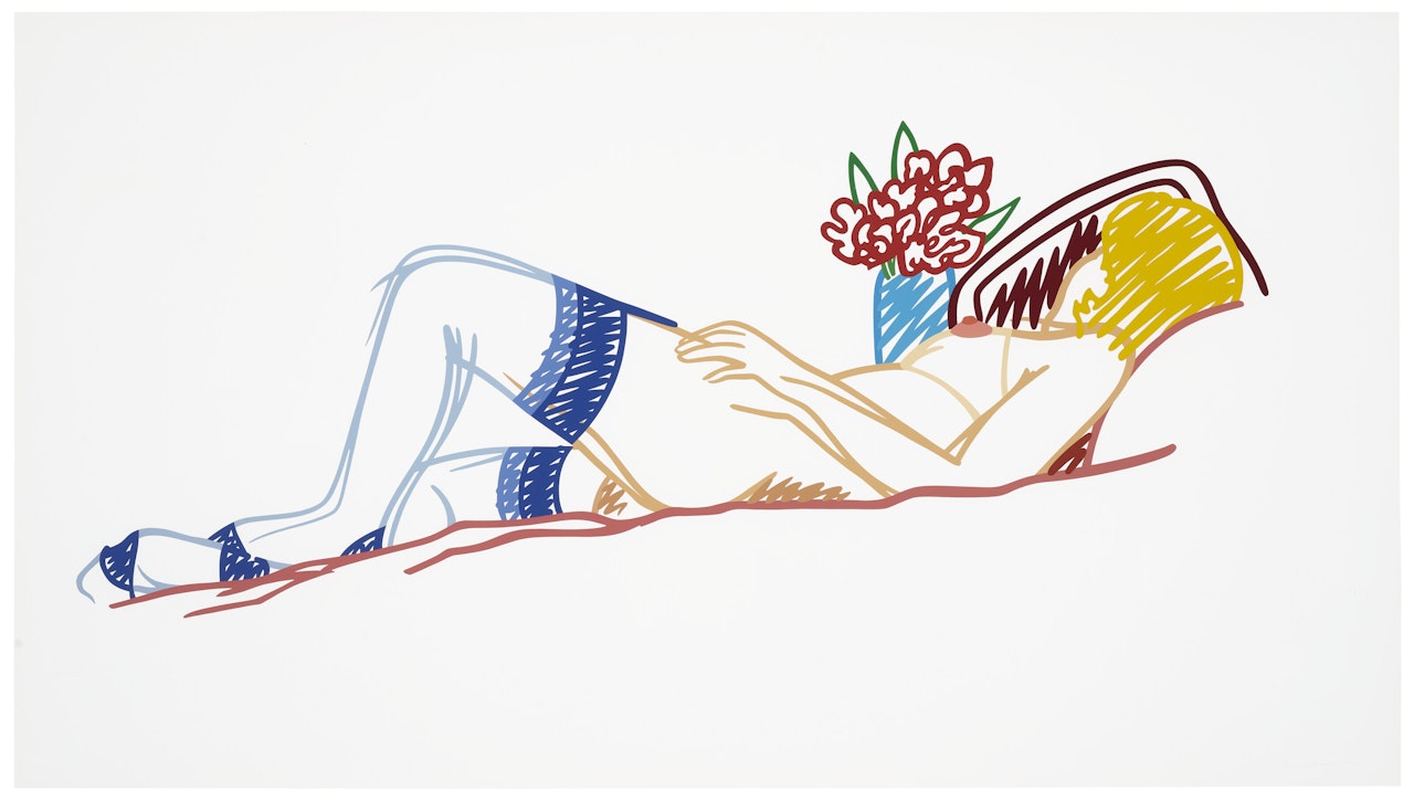 Nude with Bouquet and Stockings by Tom Wesselmann