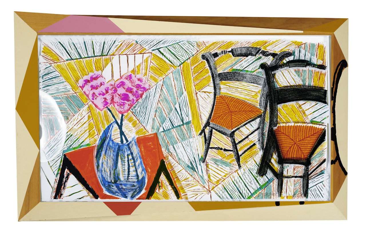 Walking Past Two Chairs, from Moving Focus by David Hockney